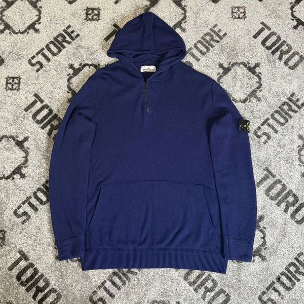 Stone Island 1/4 Zip Wool Hoodie AW14