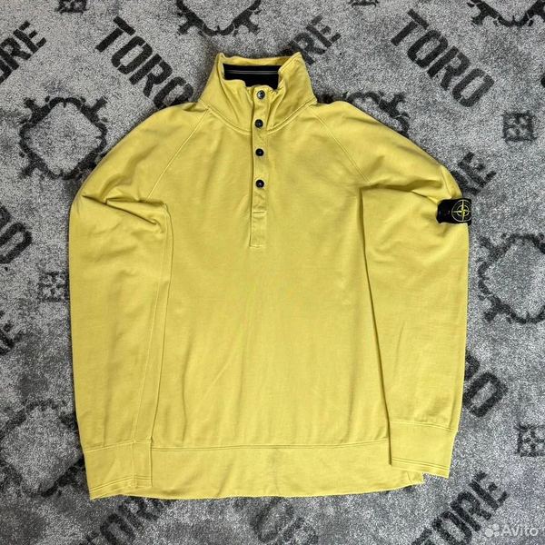 Stone Island 521B0421 Свитшот с воротником на пуговицах