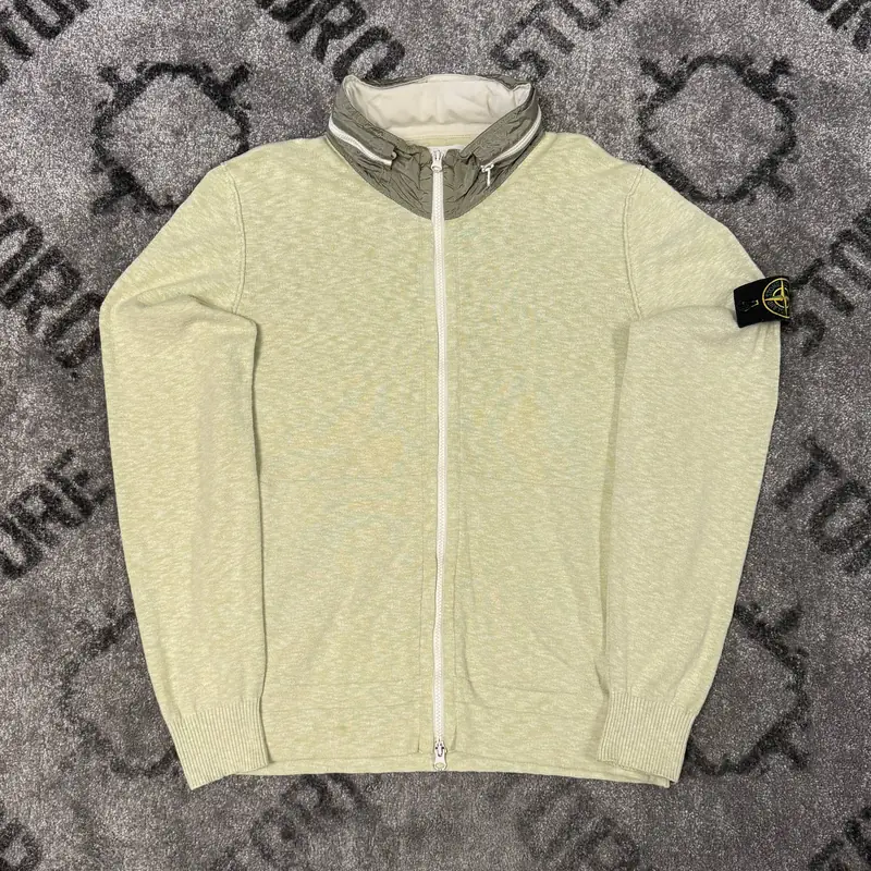 Stone Island Zip Hoodie светло-оливковый